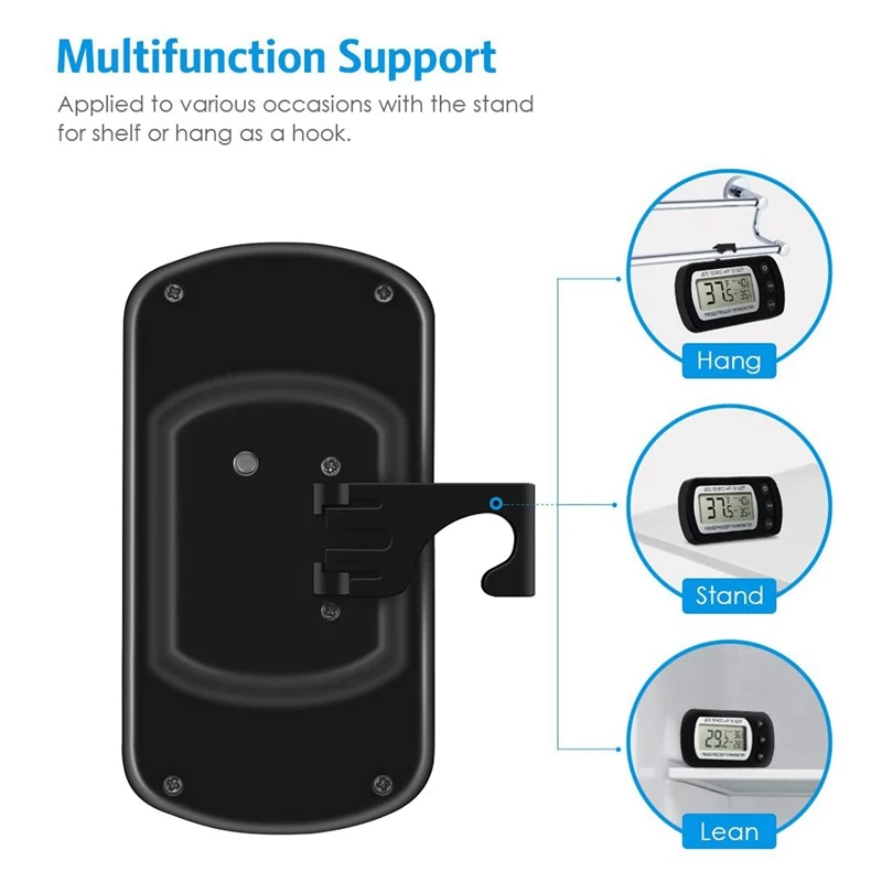 Digital Refrigerator Thermometer, Mini Freezer Thermometer, Refrigerator Freezer Waterproof,For Kitchen,Home,Restaurants