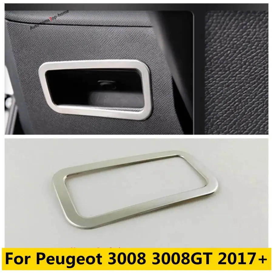 

Matte Main Glove Box Handle Storage Clasing Hand Bowl Sequins Cover Trim Fit For Peugeot 3008 3008GT 2017 - 2023 Car Accessories