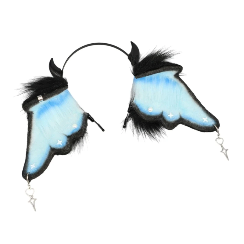 Plüsch Fledermaus Ohr Hairhoop RolePlay Stirnband Kostüm Halloween Headwear Frauen Bühne Auftritte Hairhoop Party Requisiten