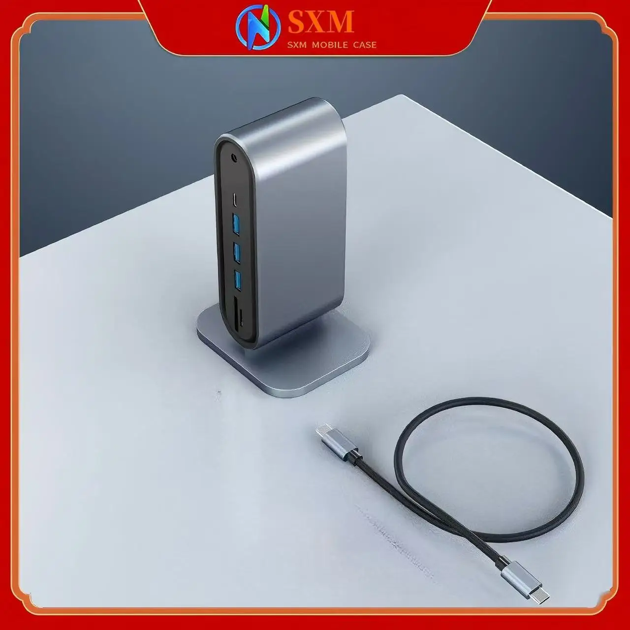 

Адаптер Typec Vga Hub HDMI 12-в-1, вертикальный многоинтерфейсный адаптер для ноутбука, док-станция