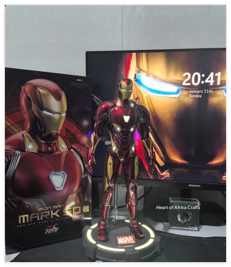 Zhongdong Toys Iron Man Mk50 Action Figure Led Light Up Full Articulated 14 Inch 36Cm Marvel Avengers Collectible Statue - view 6