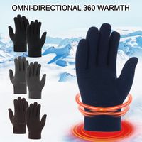 Warm Winter Gloves for Men Touchscreen Fleece Windproof Gloves Snowboard Motorcycle Riding Driving Gloves Mittens