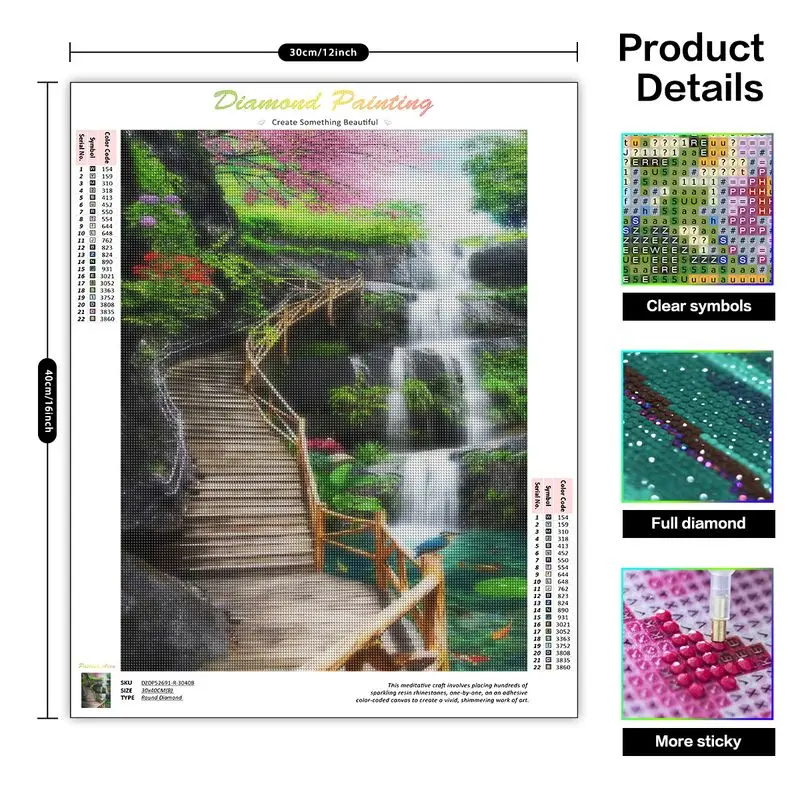 SDOYUNO 5D Diamond Painting Full Drill Square Waterfall Diamond Embroidery Sale Landscape Rhinestones Pictures Diamond Art