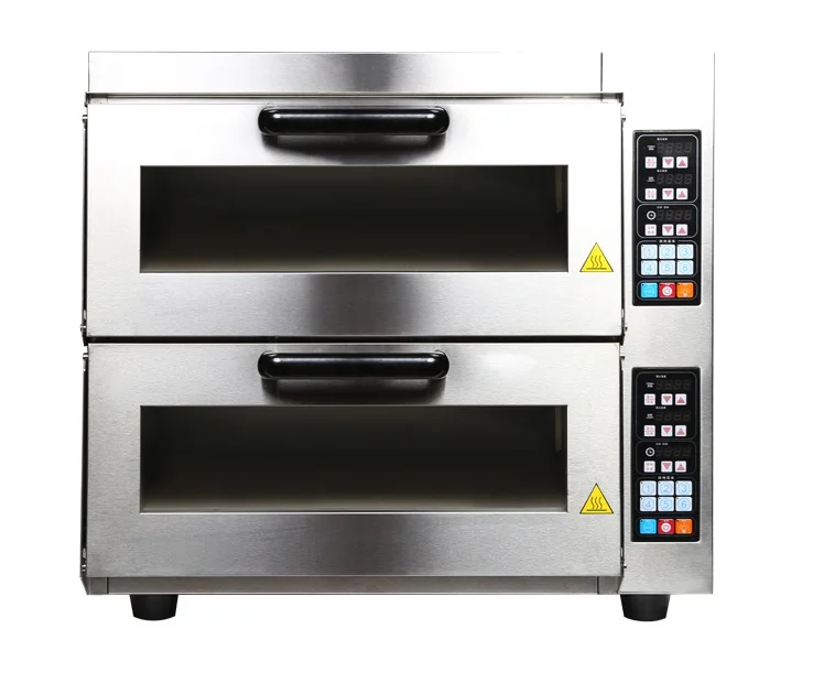 New Electric Double Deck Baking Pizza Oven Bakery Bread Equipment Commercial Pizza Maker 8/9/10/12 Inches Two Deck Pizza Ovens