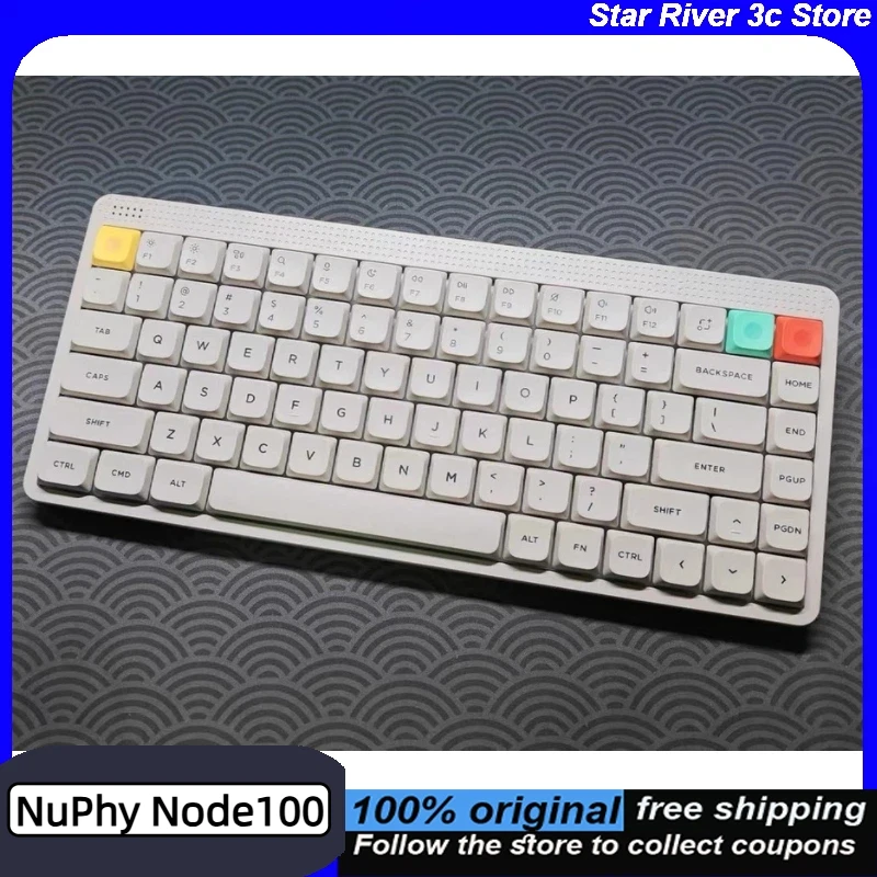 NuPhy Node 100 Wireless Mechanical Keyboards Custom Nano/ Max Switch Dual-Color PBT Keycaps Bluetooth Office&Gaming Keyboards PC