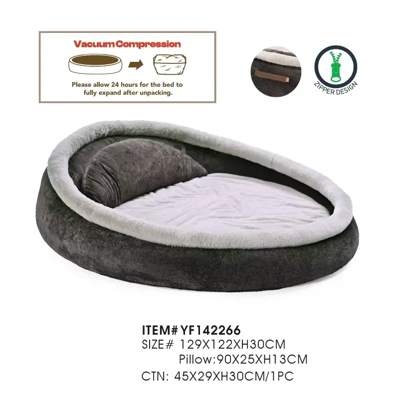 Luxury Human Pet Bed Large Orthopedic Dog Bed Washable Plush Human Dog Bed for Adults Cats and Large Dogs