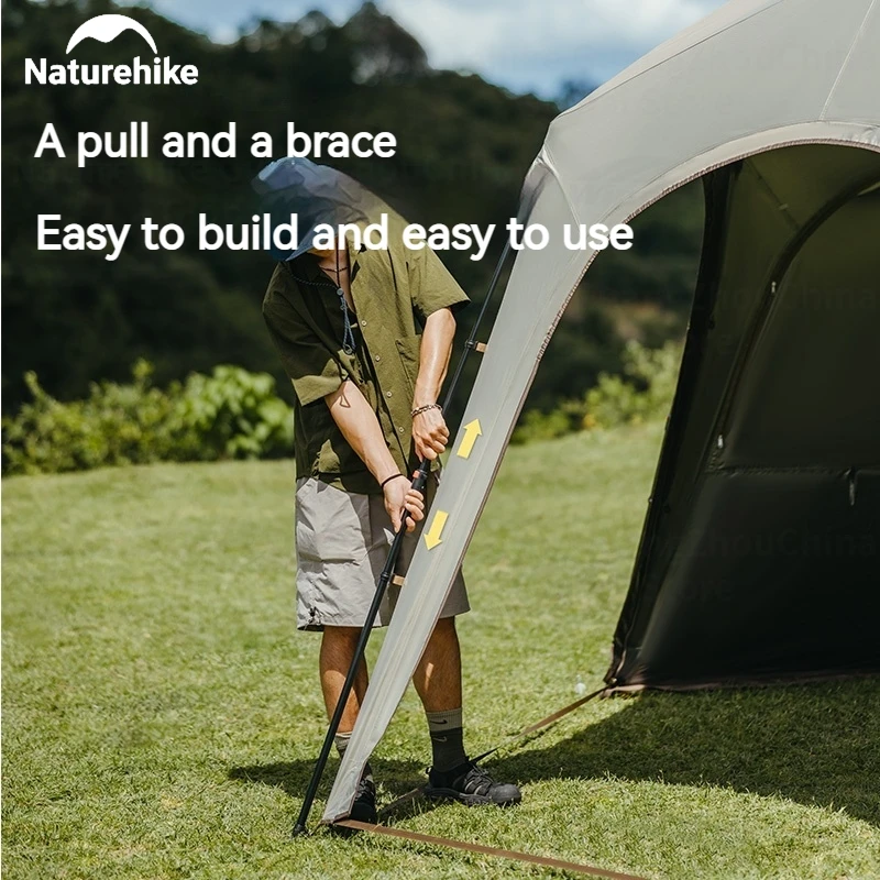 Naturehike Hexagonal Dome Tent Canopy Sunshade Waterproof Quick Setup Tent Outdoor Camping Travel Trip Tarp With Chimney Hole