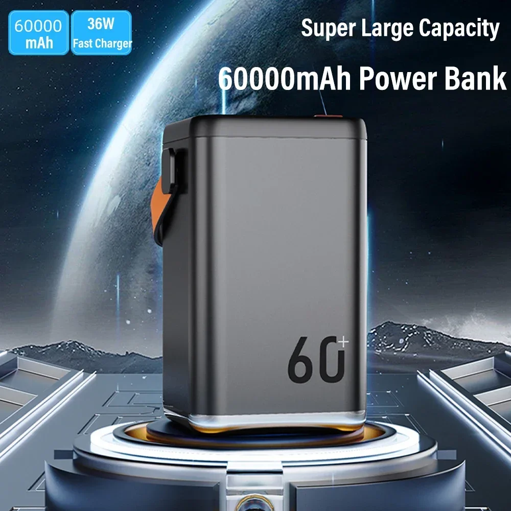 

New Energy Storage Mobile Power Bank 100000MAh Large Capacity 60000MAh Outdoor Mobile Power Bank Two-Way Fast Charge 36W