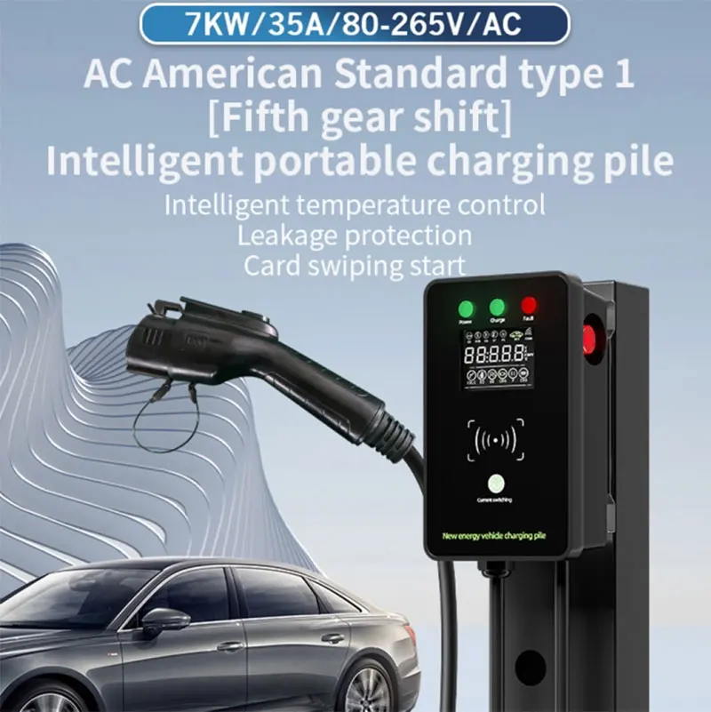 UE Five-Speed Adjustable Type 1 Type 2 GBT/CCS1/CCS2 7KW Wall Mounted AC Charging Station Home EV AC EV Charging Pile