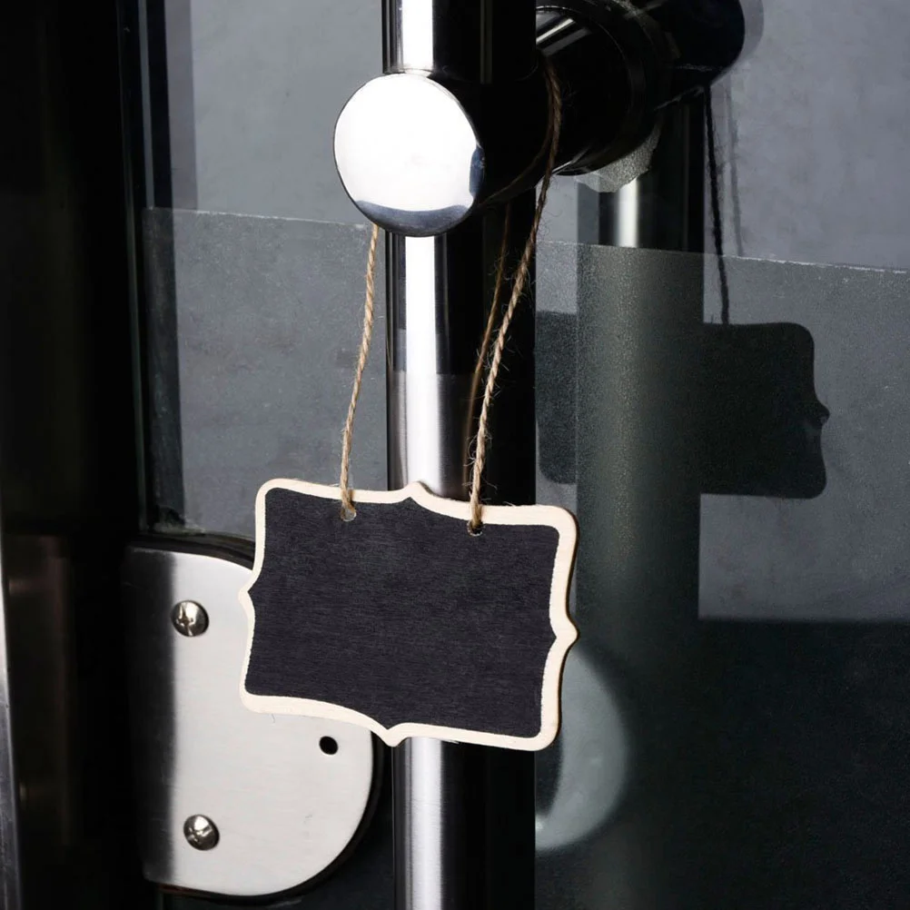 Mini Rechteck Kreide tafeln doppelseitige Tafel Message Board Zeichen Hochzeit Tisch nummer Inhaber Zeichen Note Holzbrett