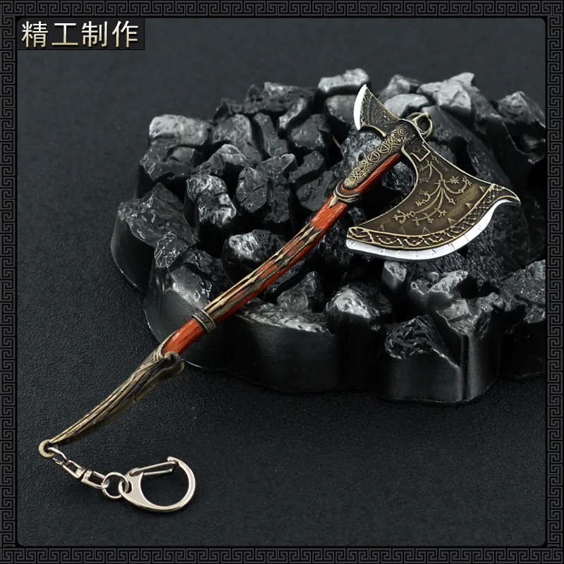 Hacha de leviatán Kratos God of War, juego de armas periféricas de Metal PSP, modelo de adorno, muñeca, juguetes, accesorios de equipo, colección, 16cm