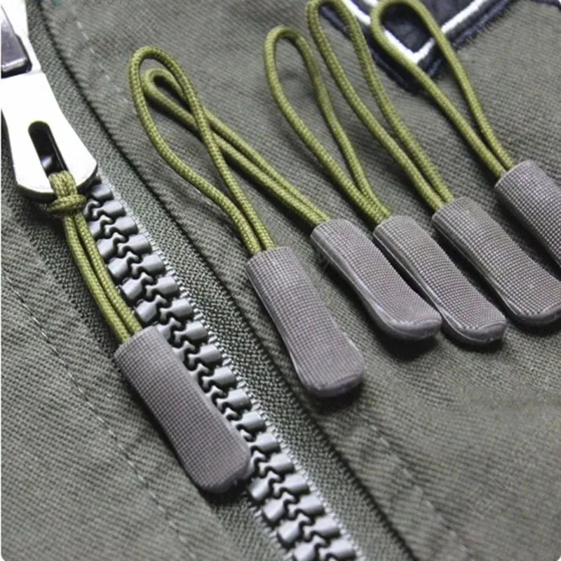 10/30/40pcs New Zipper Pull Puller End Fit Rope Tag Replacement Clip Broken Buckle Fixer Zip Cord Tab Travel Bag Suitcase Tent