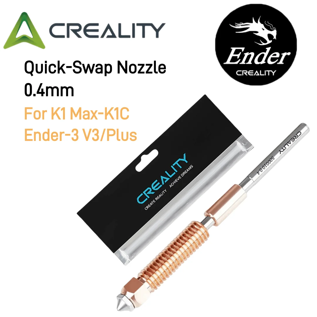 

Creality K1C Nozzle Unicorn Комплект быстросменных насадок High Flow Цельнометаллическое интегрированное трехметаллическое сопло для K1 Max/K1C/Ender-3 V3