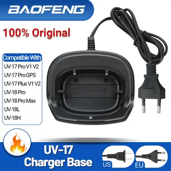 BAOFENG UV-17 PRO ab/abd orijinal pil şarj tabanı şarj Baofeng iki yönlü radyo UV17 UV18 Pro Walkie Talkie aksesuarları