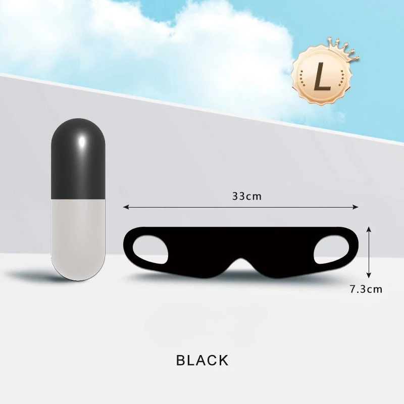 Sleep Eye Mask Patch Light Blocking Portable Thin Eye Mask for Travel Sleeping Blindfold with Ear Hanging Strap Unisex Eye Patch