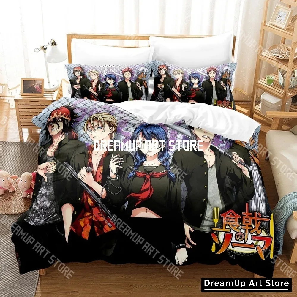 3D Printed Food Wars! Shokugeki no Soma Bedding Set for Boys Girls Duvet Cover Twin Queen King Full Single Double Sizes