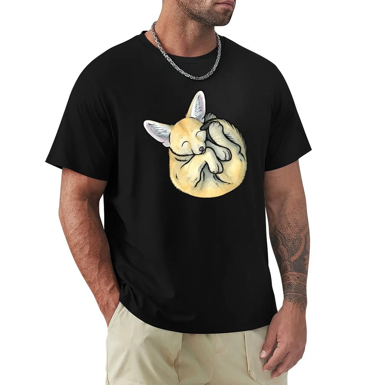 

Fennec fox cub T-Shirt valentines boutique clothes T-shirts man Funny t-shirts men t shirts