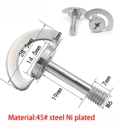 New M6 Thread D-Ring 45# Steel Camera Fixing Screws for connnect Camera Tripod Monopod QR Plate,D Shaft Quick Release Plate