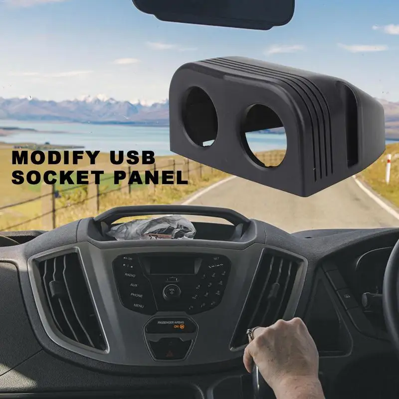 USB Charger Socket Panel 1/2/3 Hole USB Socket Tent Panel RVs Boats Motorcycles Marines USB Outlet Panels For Power Socket LED