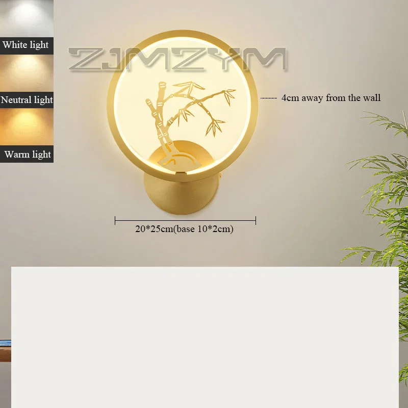 3 Colors Copper Wall Lamp 15W LED Background Wall Lamp Modern Creative Flower Pattern Sconce Light For Living Room Bedroom Decor