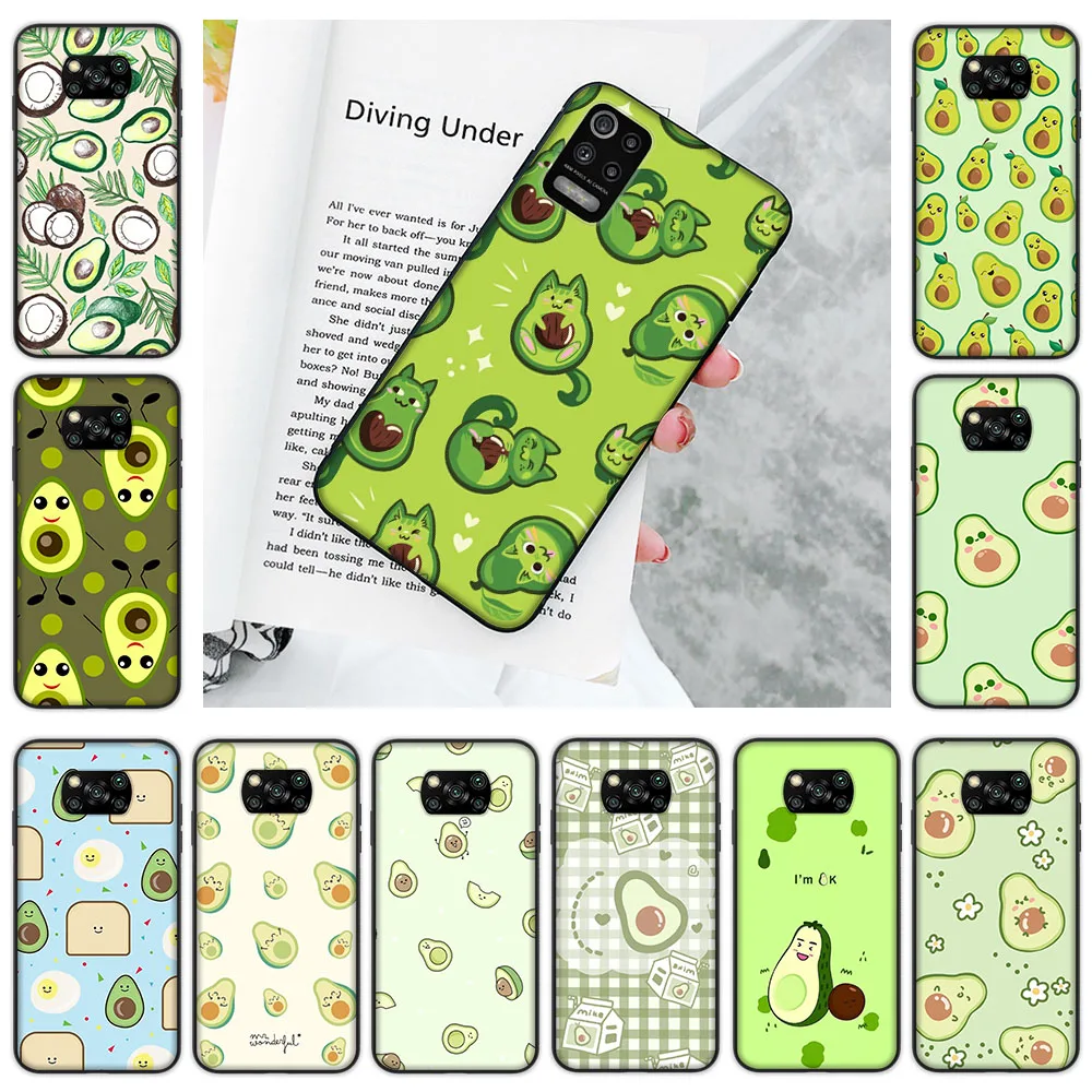 ZR1 Avocado Case for Xiaomi Pocophone Mi SE 11 5s 10T 11T 9 13T 8 F1 Pro Lite Plus Black Cover