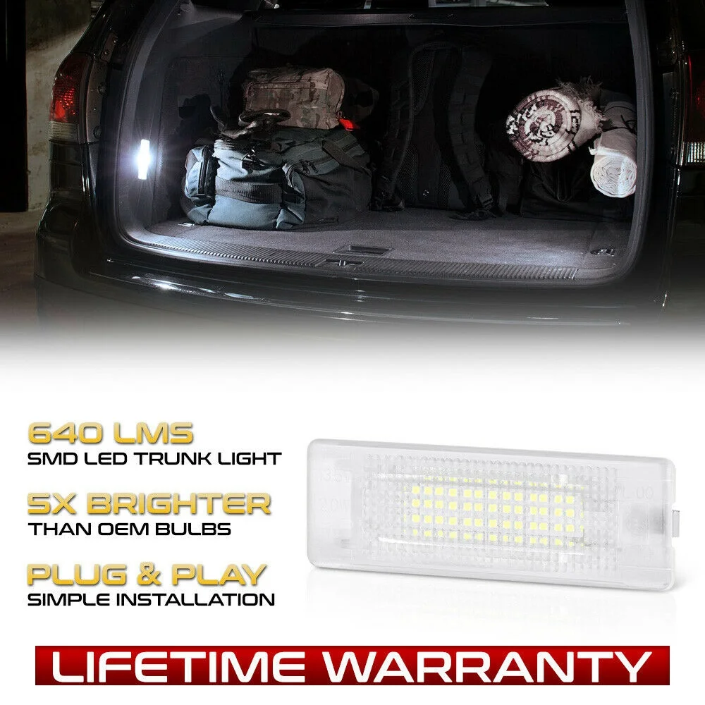 18-SMD LED Luggage Trunk Compartment Light Cargo Area Light Courtesy Door Lamp for Jetta Golf Passat Touran