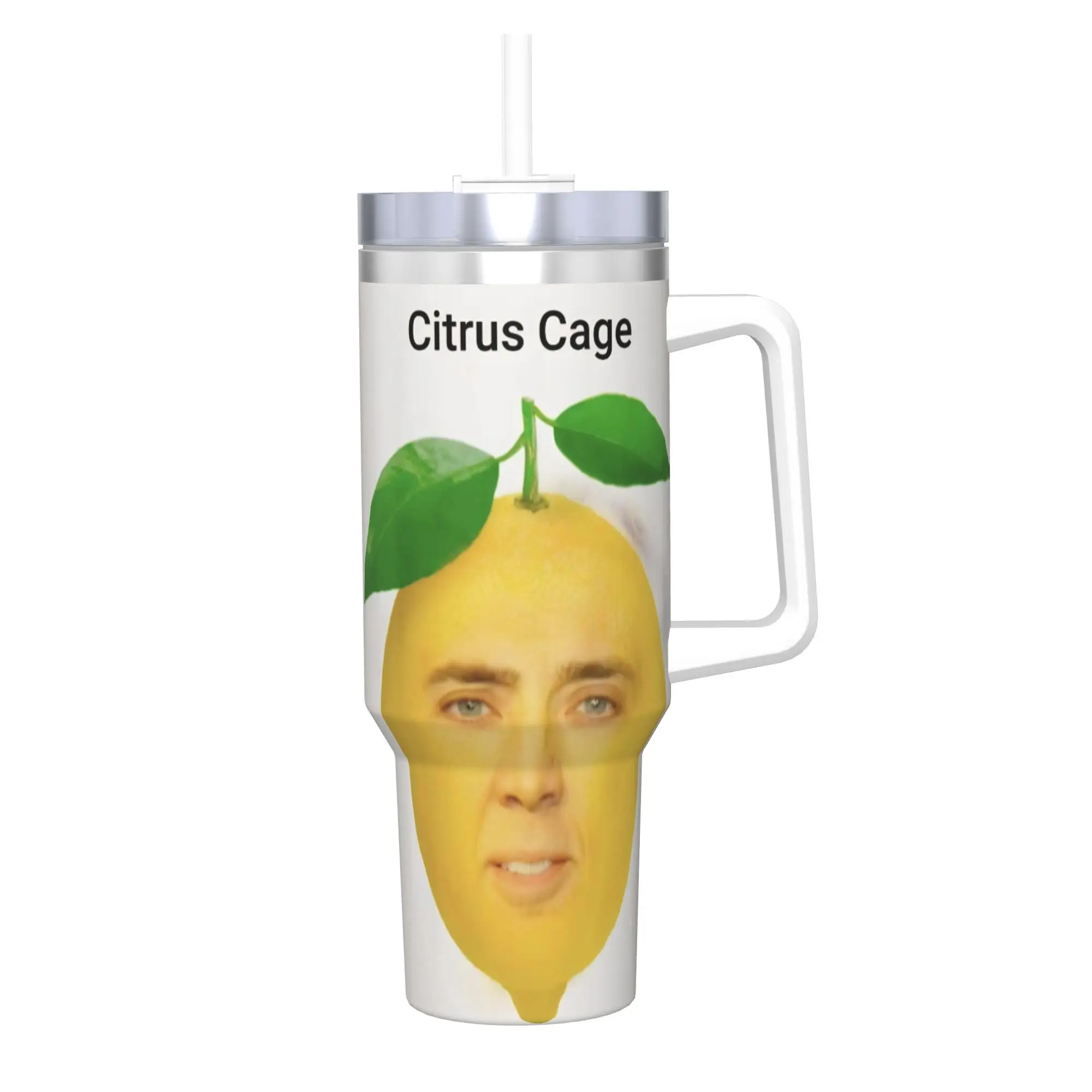 Nicolas Cage 40oz Tumbler Stainless Steel Double Wall Vacuum Insulated  Travel Mug With Straw
