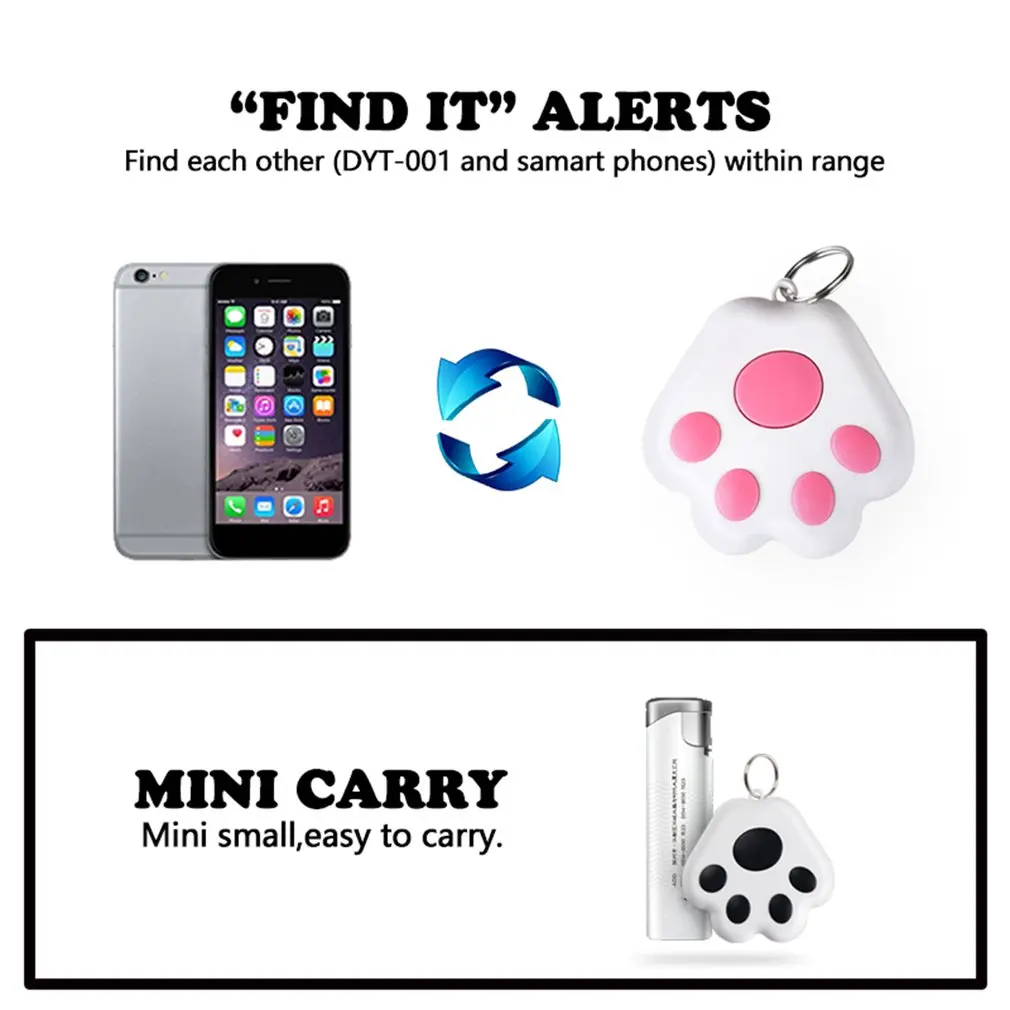 Mini Whistle Anti Lost KeyFinder Alarm Wallet Pet Tracker Smart Flashing Beeping Remote Locator Keychain Tracer Key Finder