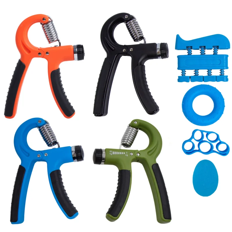 5pcs/set Hand Finger Strengthener Kit Adjustable Resistance Band Forearm & Wrist Strength Equipment Rehabilitation Gym Massager
