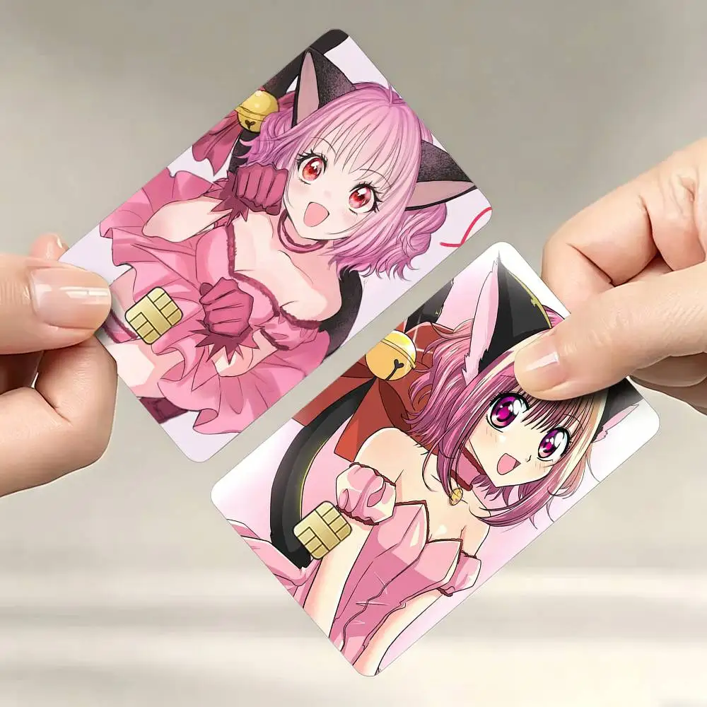Tokyo Mew Mew M-Momomiya I-Ichigo Credit Card Skin Stickers For VISA Bank Bus Metro Access Card Protective Film Cover Sticker