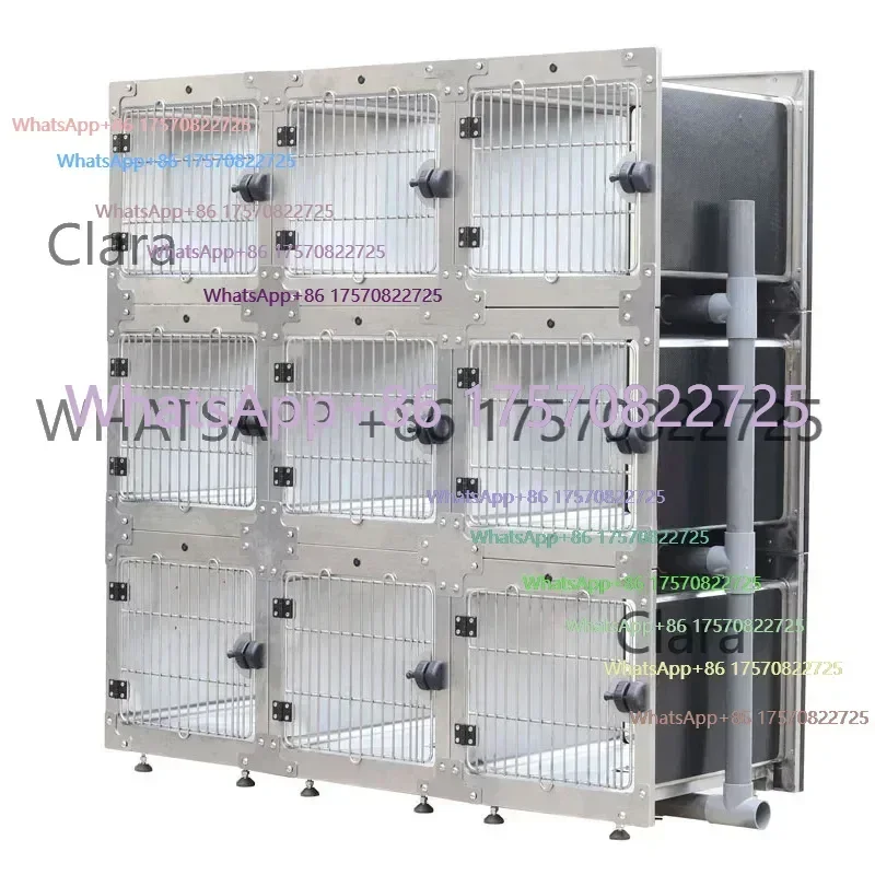 Super Value Factory StorePet Show Cage display drainage system LED light Modular Multilayer stacking dog pet Show Cage wholesale