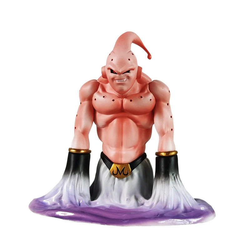邪悪な等身大ブウのアクションフィギュア、アニメドラゴンボールZのコレクタブルスタチュー、二次元アートワークディスプレイピース