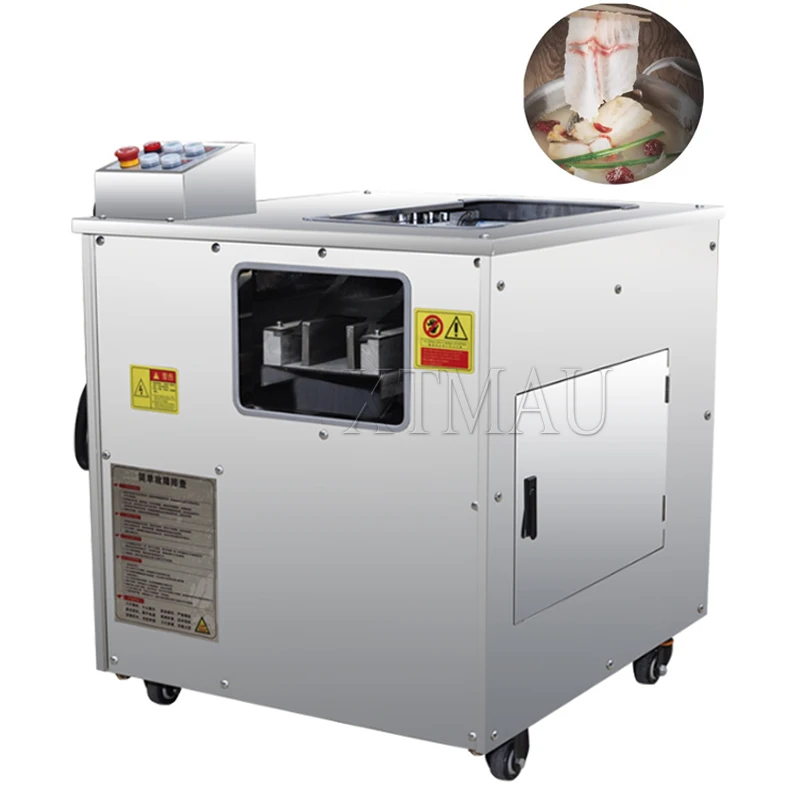 High Speed Fully Automatic Industrial Oblique Angle Cutting Salmon Fish Fillet Cutter Slicer Machine