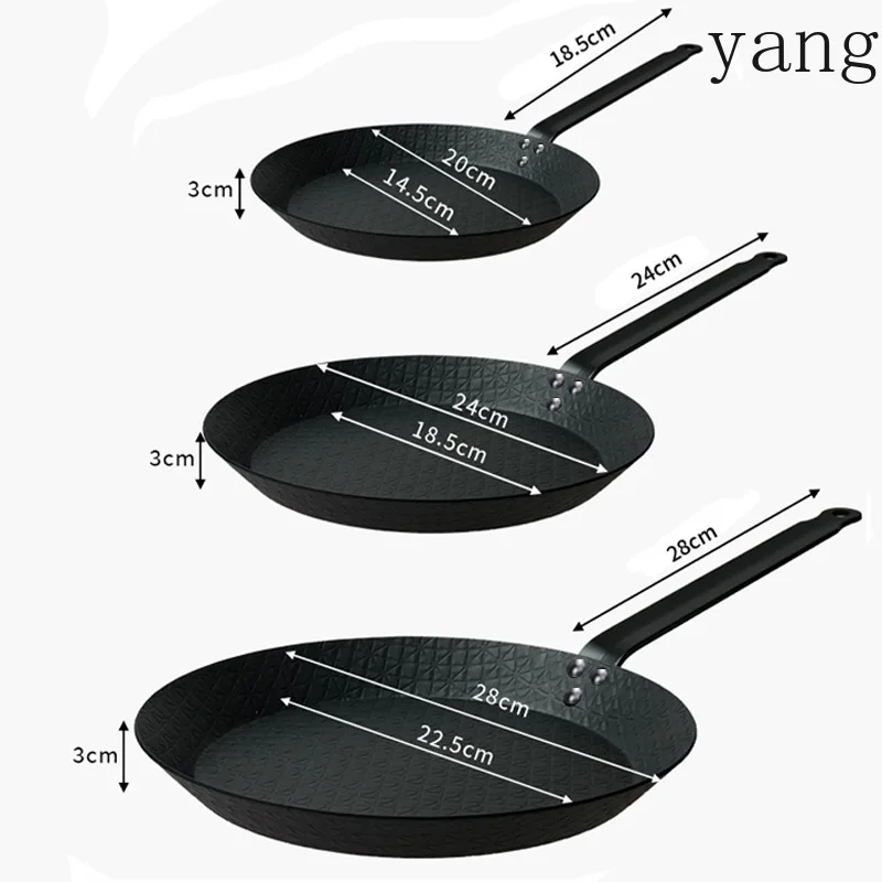 LMM no oil fume steak frying pan fried egg flat bottom non-stick frying pan household