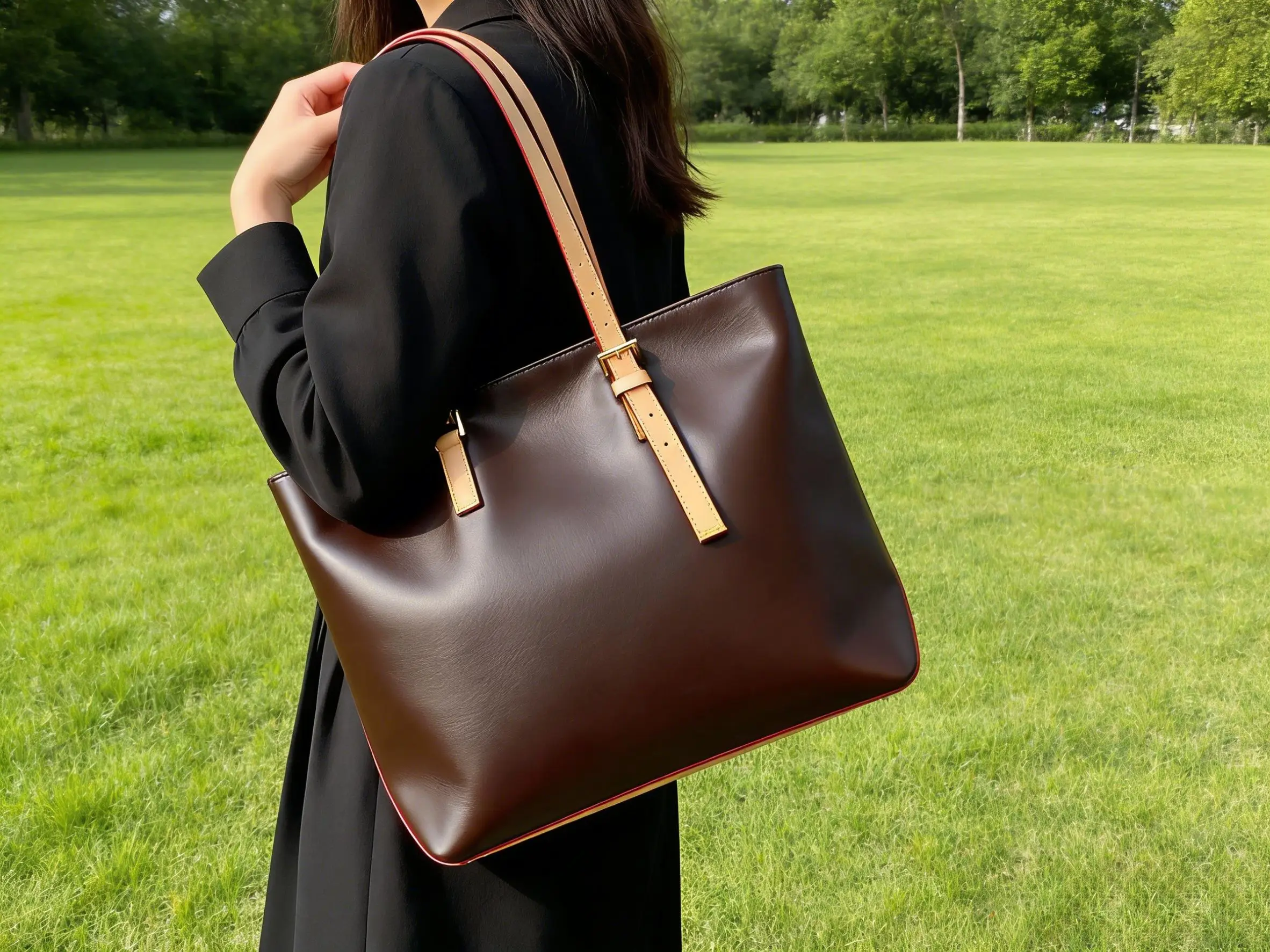 New Commuter Large-Capacity Shoulder Bag for Women, High-End Portable Fashion Handbag Design