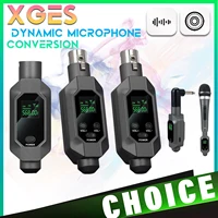 XGES Convertidor de micrófono inalámbrico Transmisor y receptor XLR Sistema inalámbrico de micrófono para micrófono dinámico