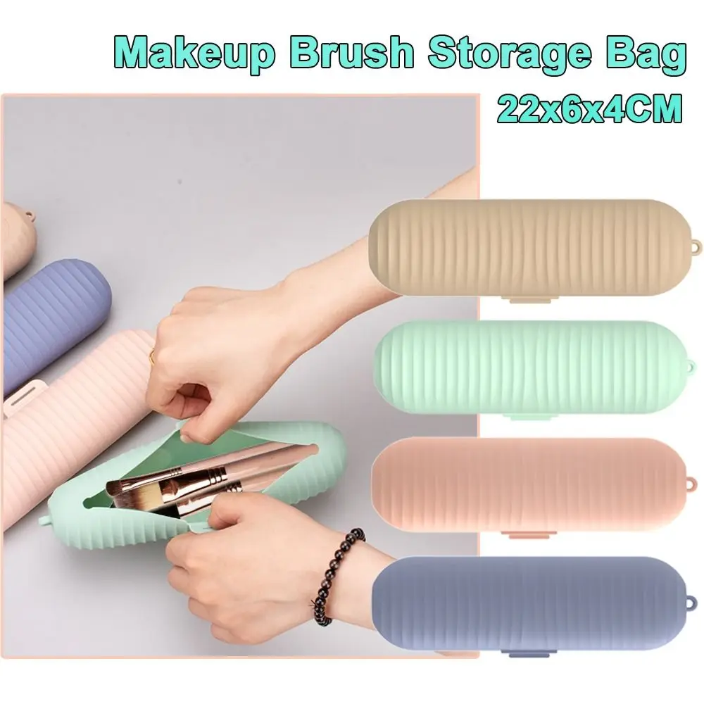 Organizer Makeup Brush Storage Bag New Travel Holder Waterproof Makeup Brush Pouch Portable Buckle Cosmetic Bag