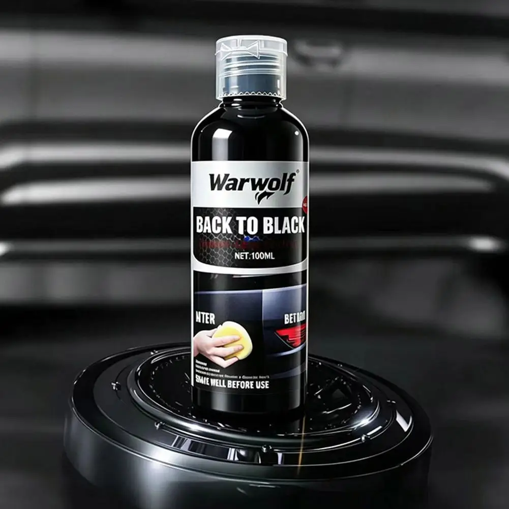 100ml Sponge Plastic Refurbishment Agent for Automotive Plastic Parts Aging and Whitening Repair Black Plastic Plating Reduction