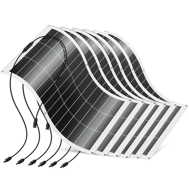 Flexible Solar Panel 150W Waterproof Monocrystalline Solar Panel Camping RV Home Charge 12V Home RV Yacht Boat Car
