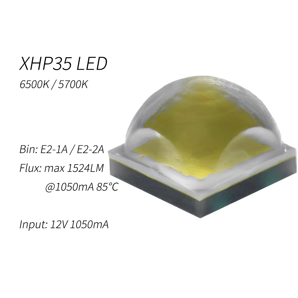 XHP35 6500K 5700K 12V светодиодный, max 1524LM