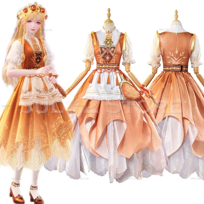 Infinity Nikki Cosplay Hometown Breeze Outfit Costume Wig Lolita Clothes Blue Dress Set Women Kawaii Girls Gown Halloween Fancy