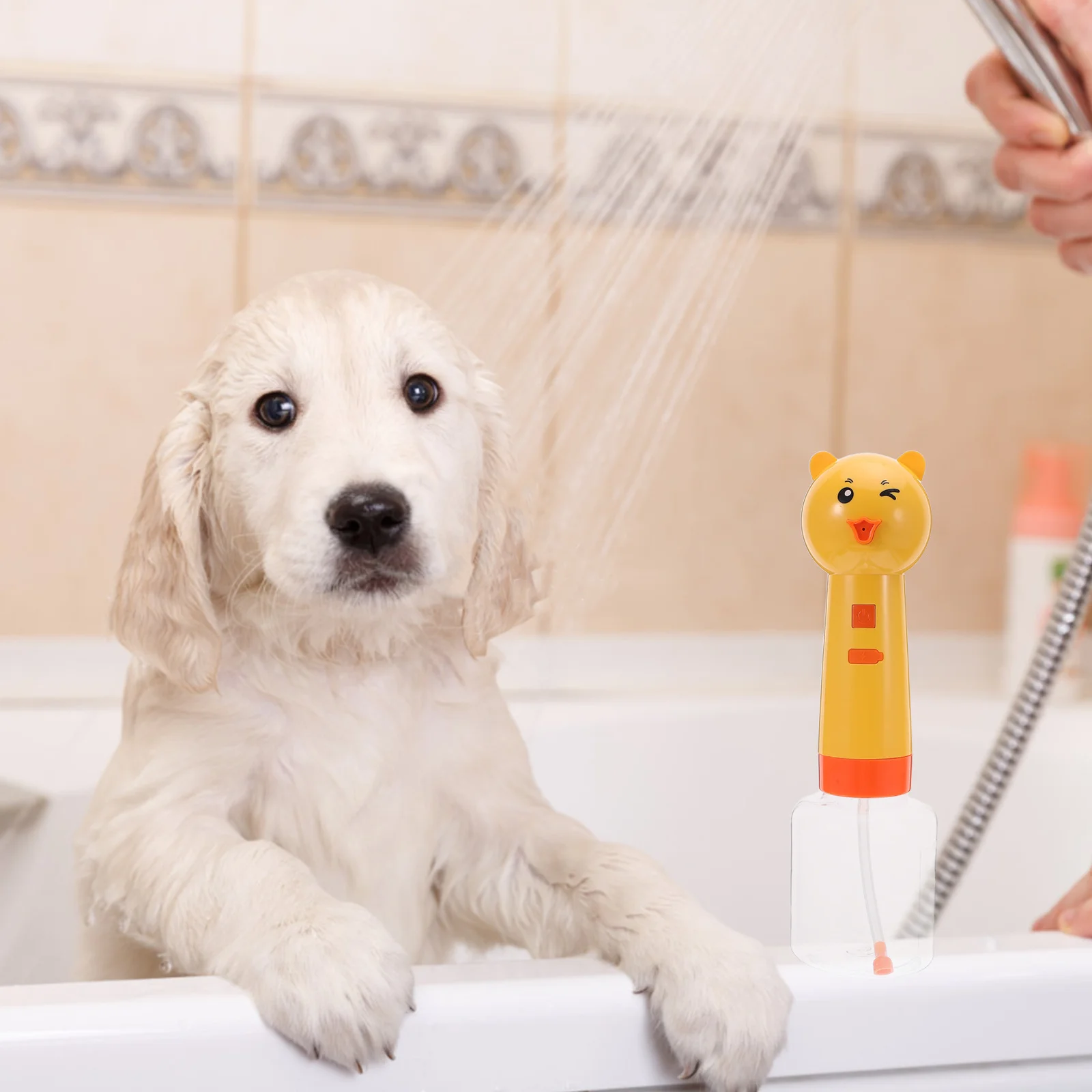 

Electric Foam Soap Dispenser For Dogs Cats Rechargeable Pet Bath Frother Automatic Shampoo Foamer For Deep Cleaning -