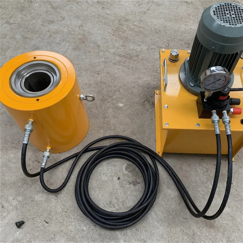 High Quality Prestressing Hydraulic Jack for Prestressed Post Tension Bridge Stressing  Hydraulic Multi Strands Jack