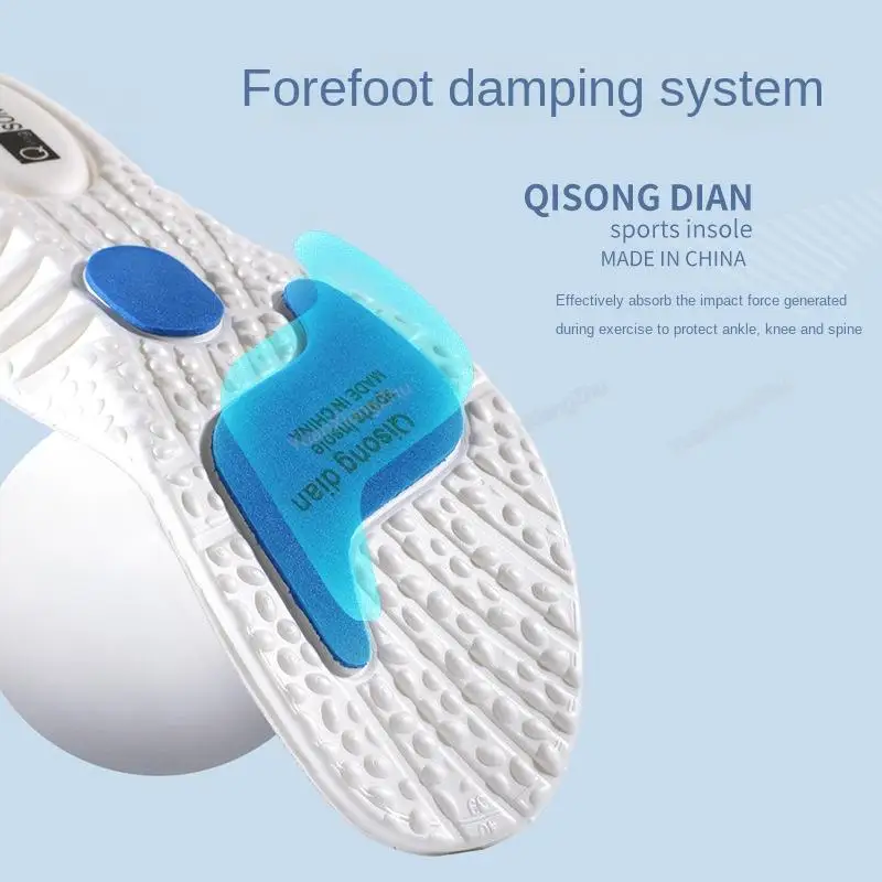 Foam Sports Insole Air Cushion Shock-absorbing Running Basketball Insoles Arch Support Foot Insoles Super Soft Bottom Shoe Pads