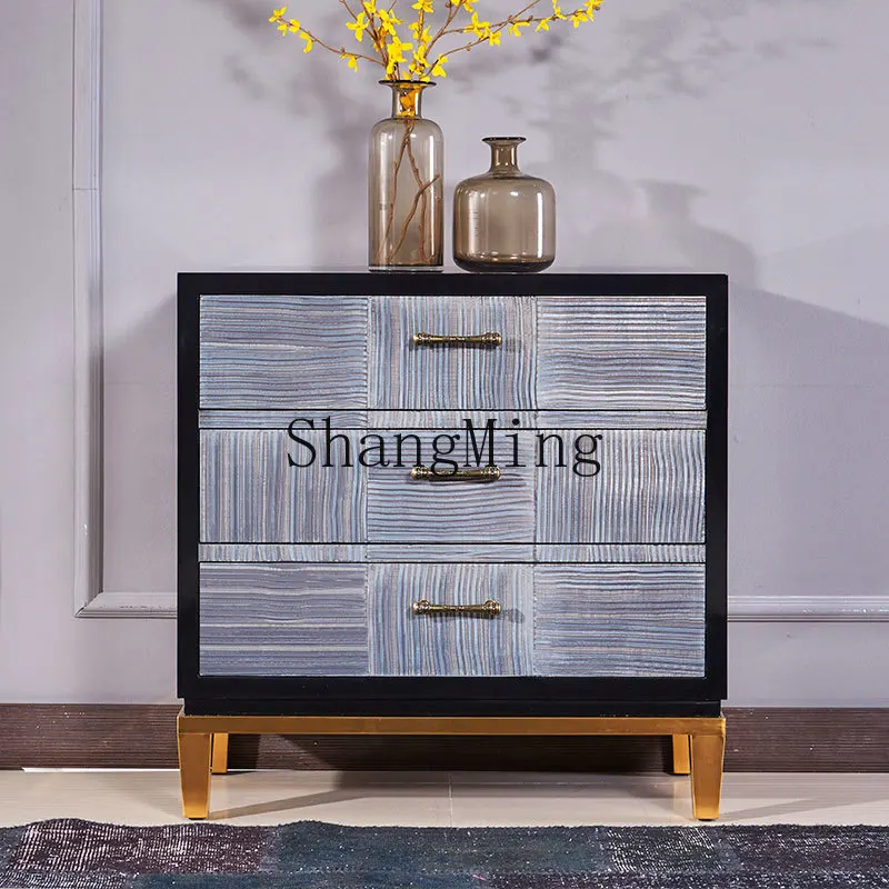 

DHY postmodern three-six chest cabinet living room feng shui solid wood bedroom locker porch cabinet