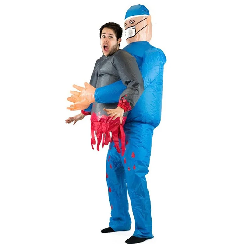 Adults Scary Doctor/Surgeon Inflatable Costume Halloween Carnival Tricky Cosplay Costume Props Fancy Dress Stage Shows Apparel