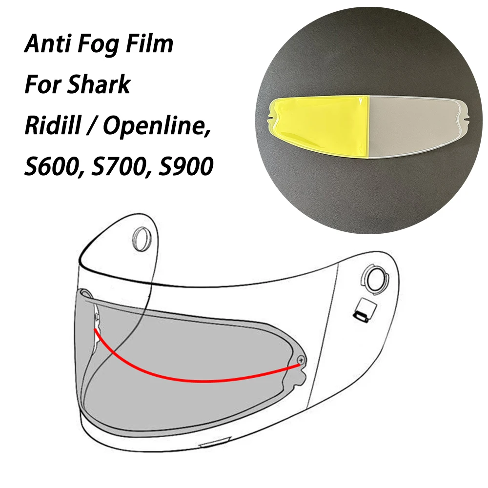 

For Shark Ridill Openline S600 S700 S900 Helmet Visor Anti-Fog Insert Clear Film
