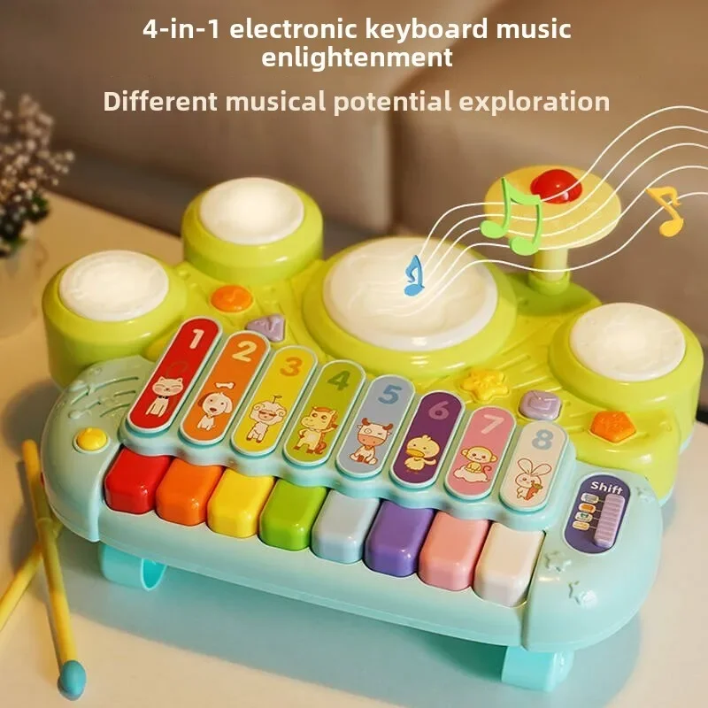 Children's electronic xylophone game drum music baby early education puzzle baby enlightenment multi-functional toy