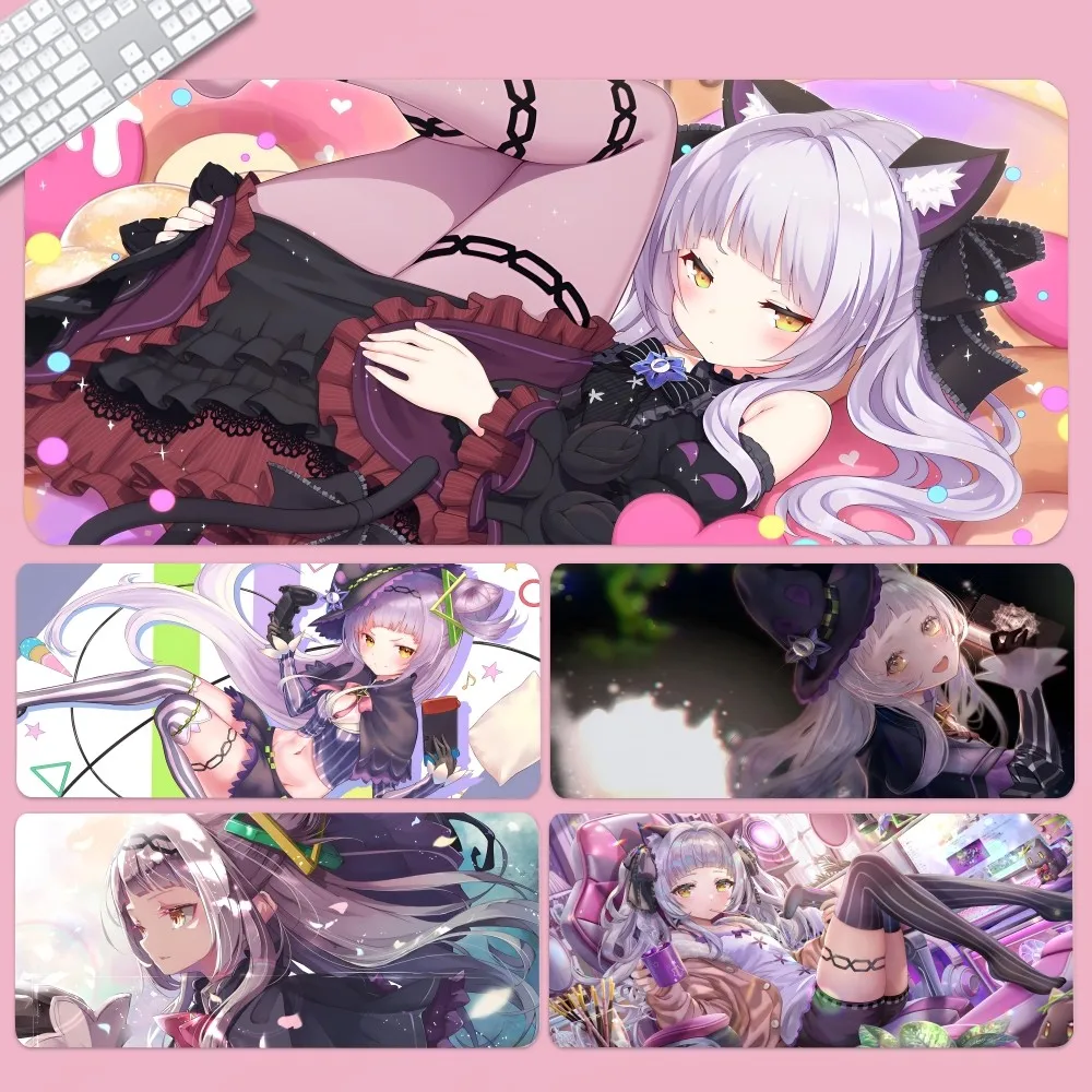 موراساكي شيون لوحة ماوس ألعاب كبيرة ، لوحة ماوس هولوليف VTuber ، قفل ، لوحة مفاتيح كمبيوتر ، حصيرة طاولة