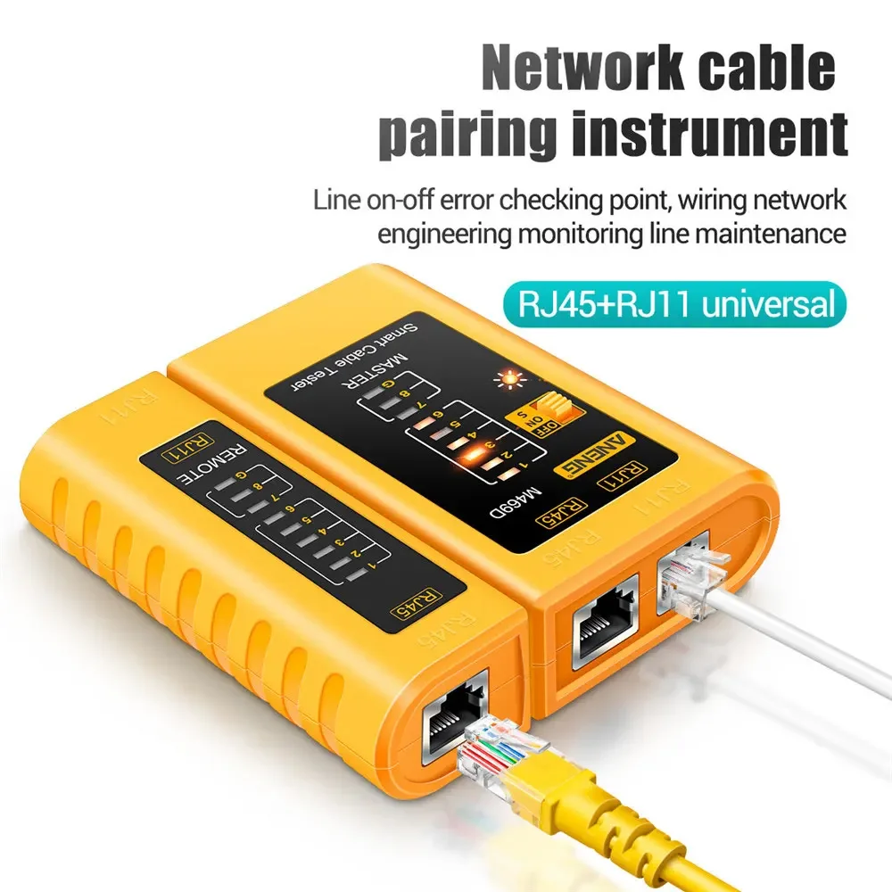 Ninth World Network Cable Tester, RJ45 Cable Lan Tester RJ45 RJ11 RJ12 CAT5 UTP LAN Cable Tester Networking Tool Network Repair